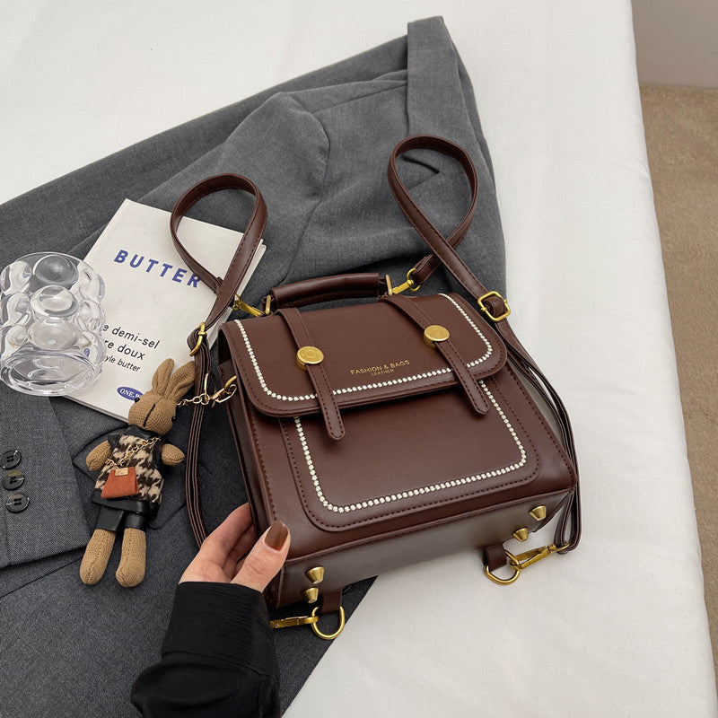 Vintage-Inspired Structured Satchel Bag Stornfield