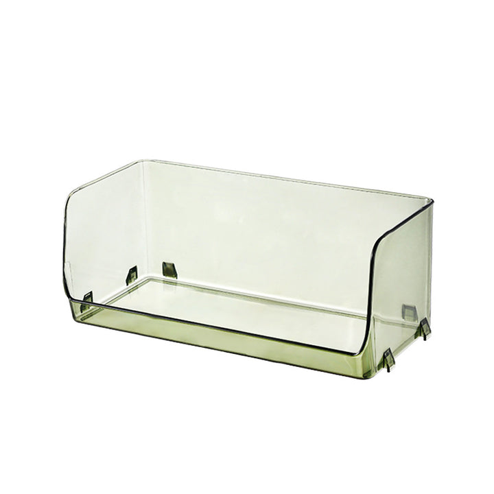 Refrigerator door storage with hanging tabs and drawer function