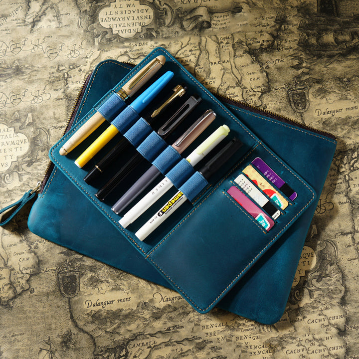 Leather Pen Organizer