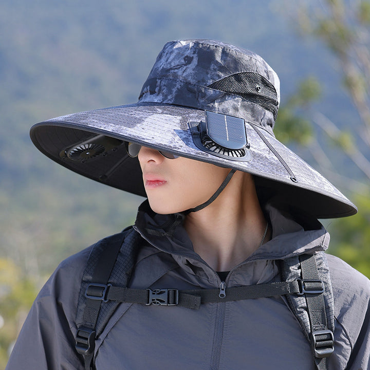 wide-brimmed outdoor sun hat with UV protection, breathable mesh, and adjustable chin strap Stornfield