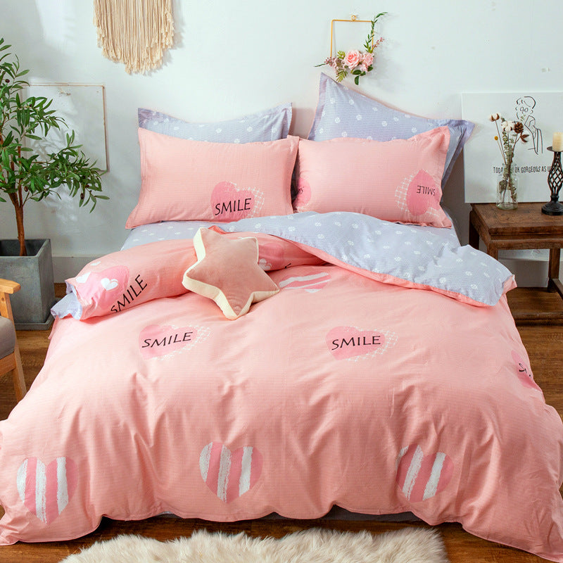 Cozy Heart Pattern Bedding Set