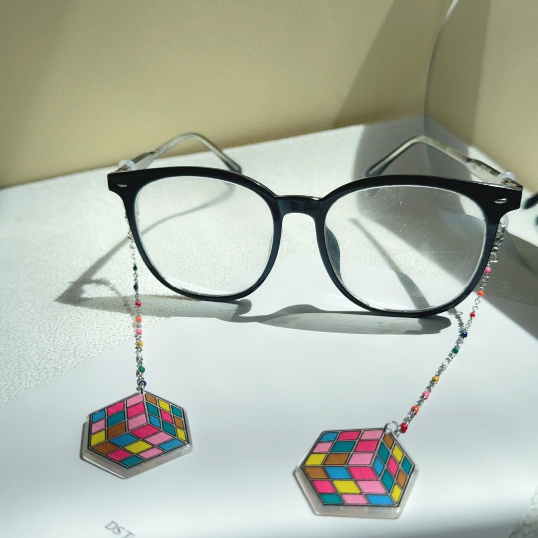Colorful Rubik's Cube Dangle Earrings Stornfield