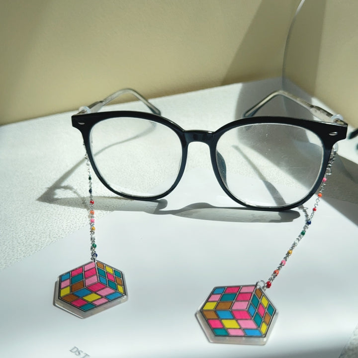 Colorful Rubik's Cube Dangle Earrings Stornfield