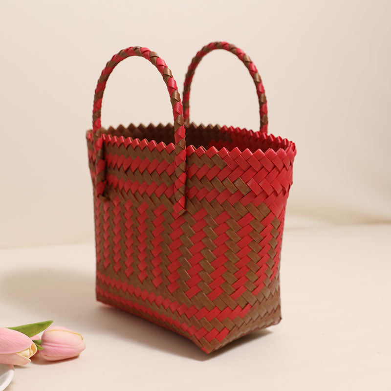 Braided Tote Bag in Rustic Design Stornfield