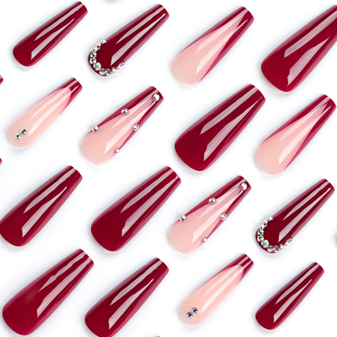 Glamorous artificial nails with elegant accents Stornfield