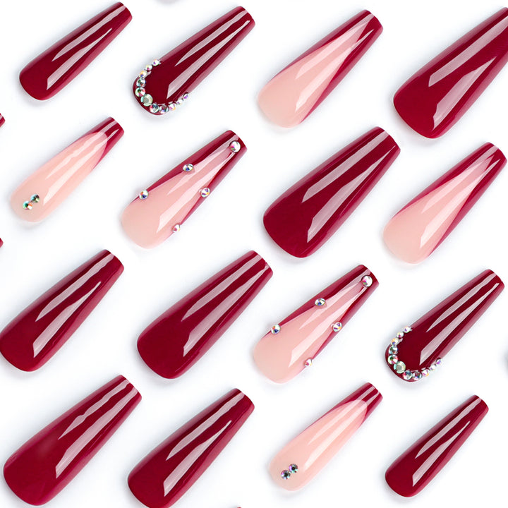 Glamorous artificial nails with elegant accents Stornfield