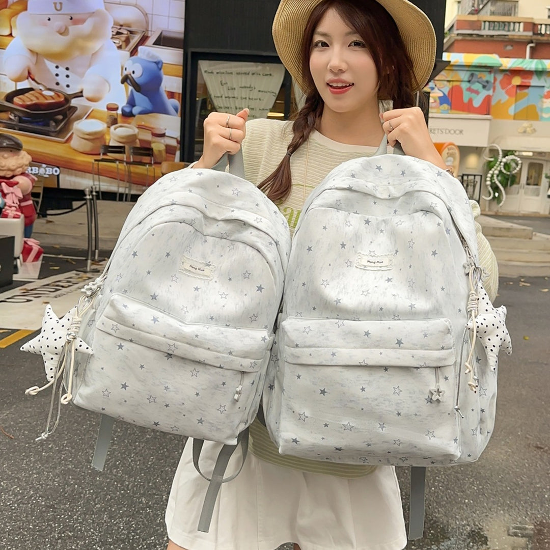 Star-Patterned Casual Backpack Stornfield
