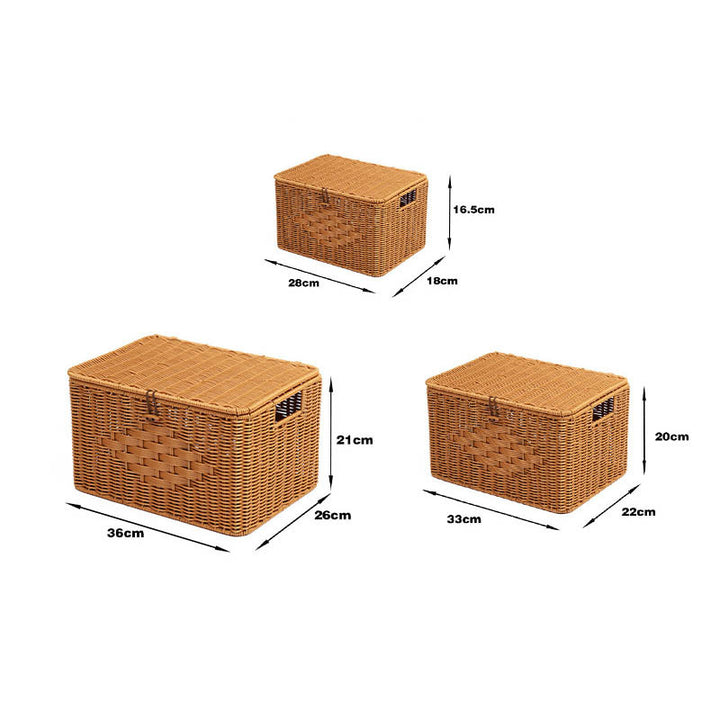 Rustic Woven Storage Chest Stornfield