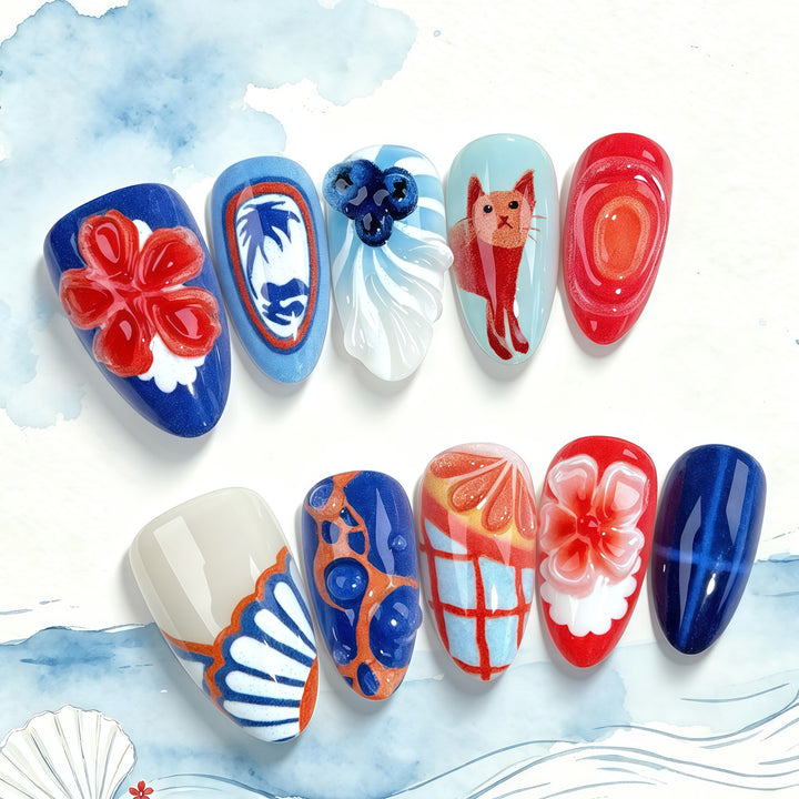 Decorative Artistic Press-On Nail Collection