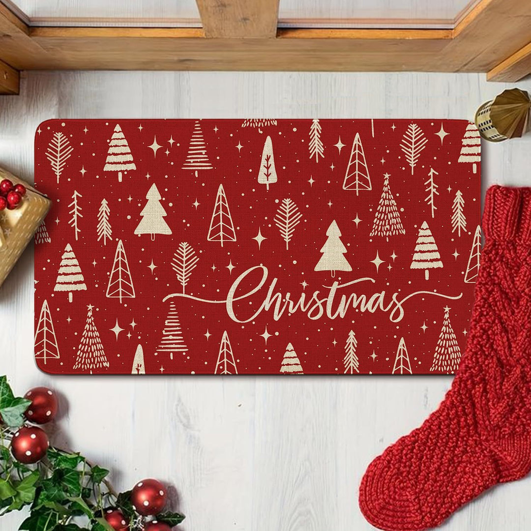Festive Holiday-Themed Welcome Mat for Home
