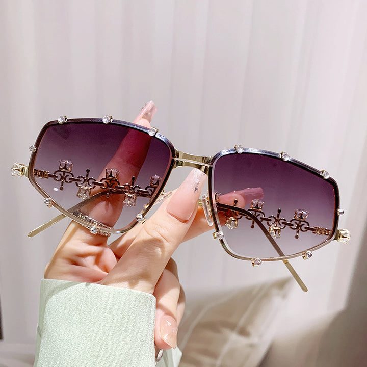 Ladies designer glasses with glamorous accent and sparkling glitter stones Stornfield