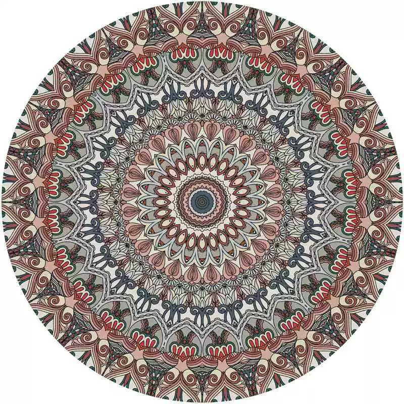 Round Vintage Area Rug