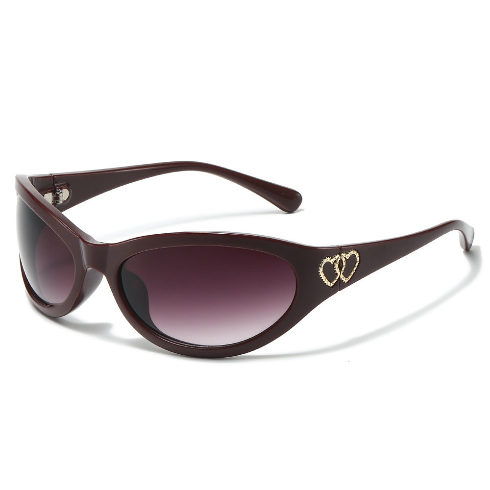 Fashion Cat-Eye Sunglasses with Heart Detail Stornfield