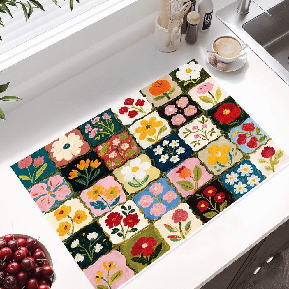 Colorful Floral Kitchen Table Mat