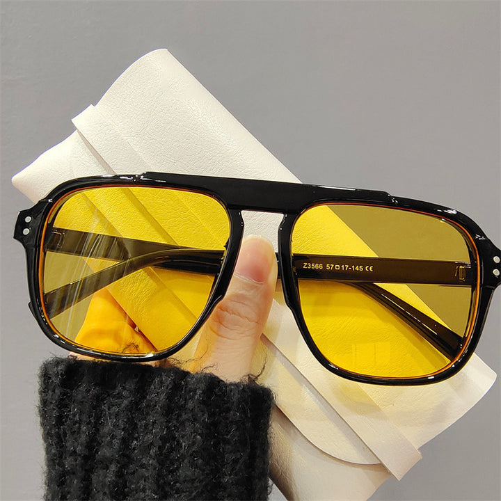 Ladies geometric sunglasses with polarized yellow lenses Stornfield