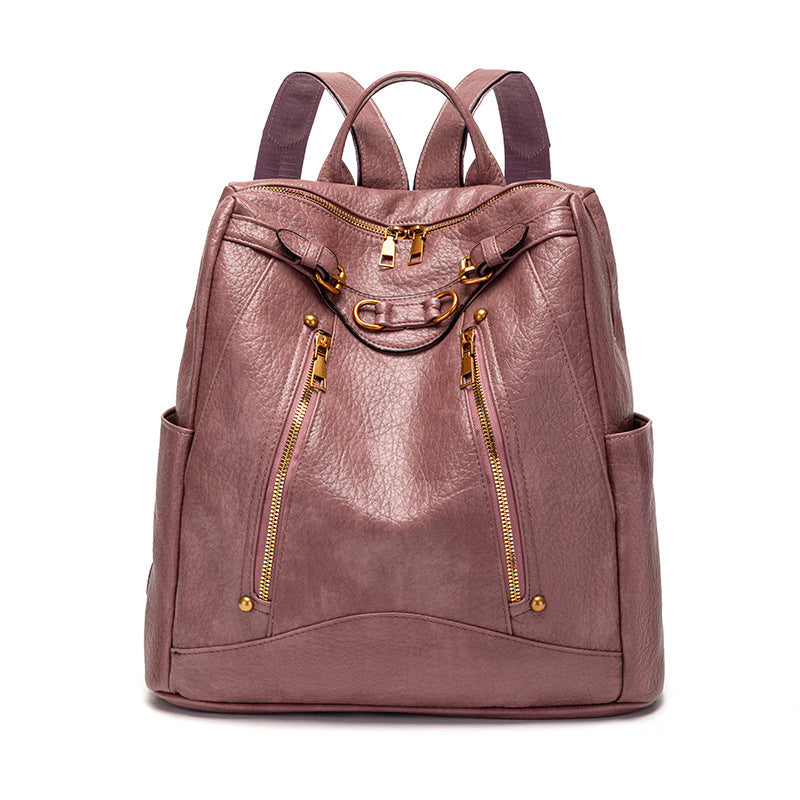 Versatile Multifunctional Leather Backpack