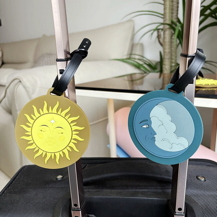 Whimsical Sun-Themed Luggage Tag Stornfield