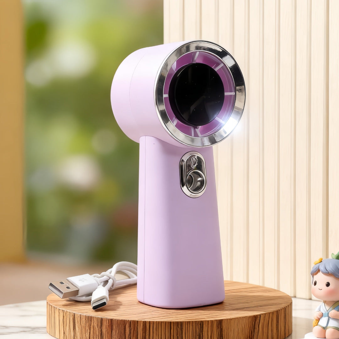 Women Portable Mini Fan with USB Charging Function and Innovative Spray Technology Stornfield
