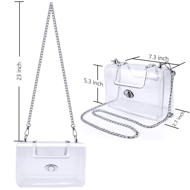 Transparent shoulder bag with structured design Stornfield