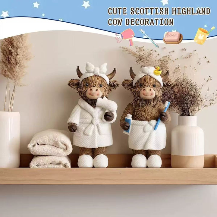 Funny Highland Cattle Bathroom Figure Stornfield