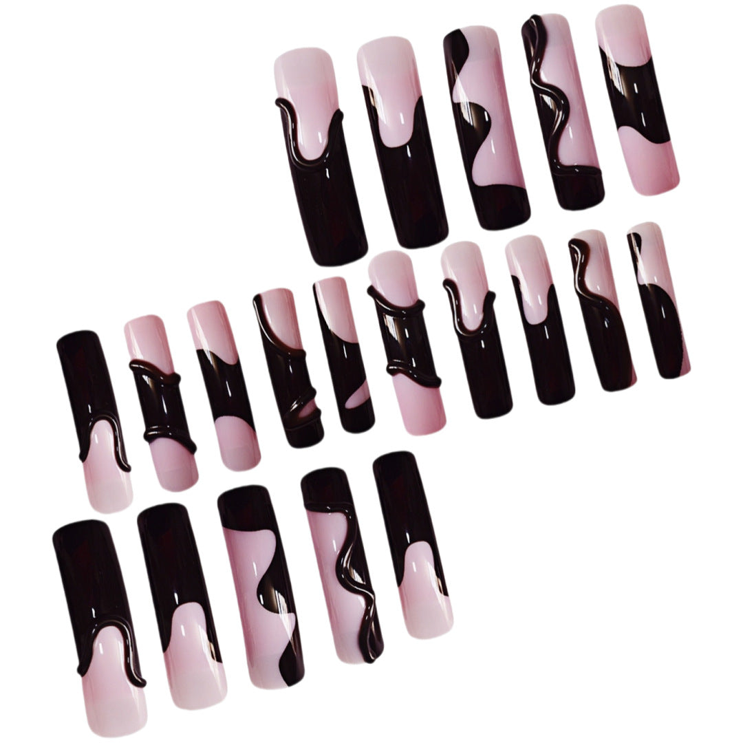 Artistic Melting Effect Press-On Nail Extensions Stornfield