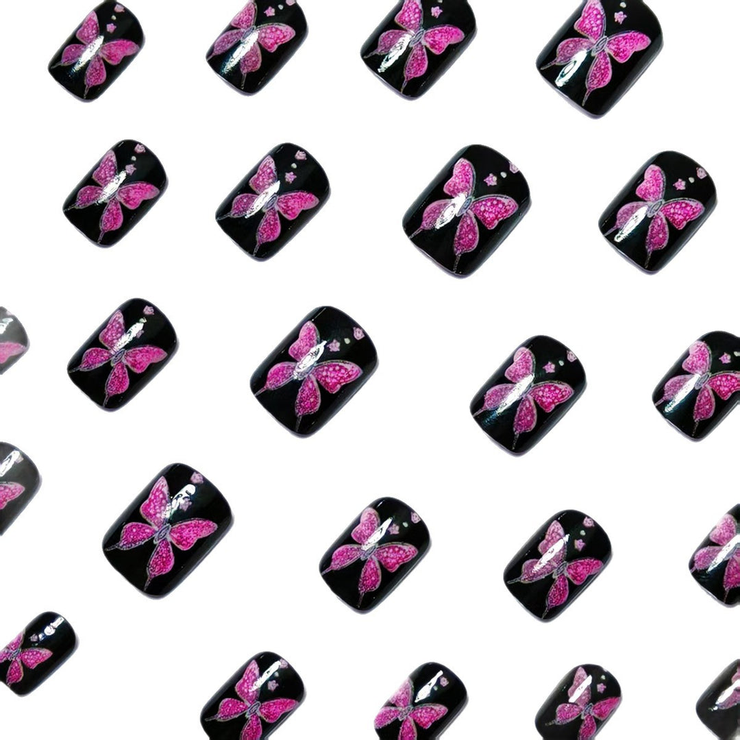 Artificial nails with glamorous butterfly design Stornfield