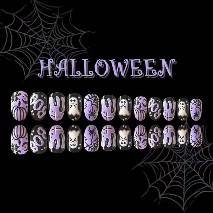 Halloween Artificial Nail Set with Spooky Designs Stornfield