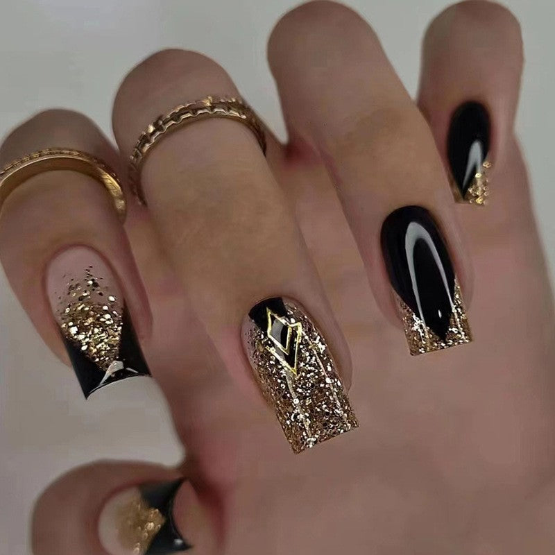 Elegant Floral Bow Press-On Nail Tips Stornfield