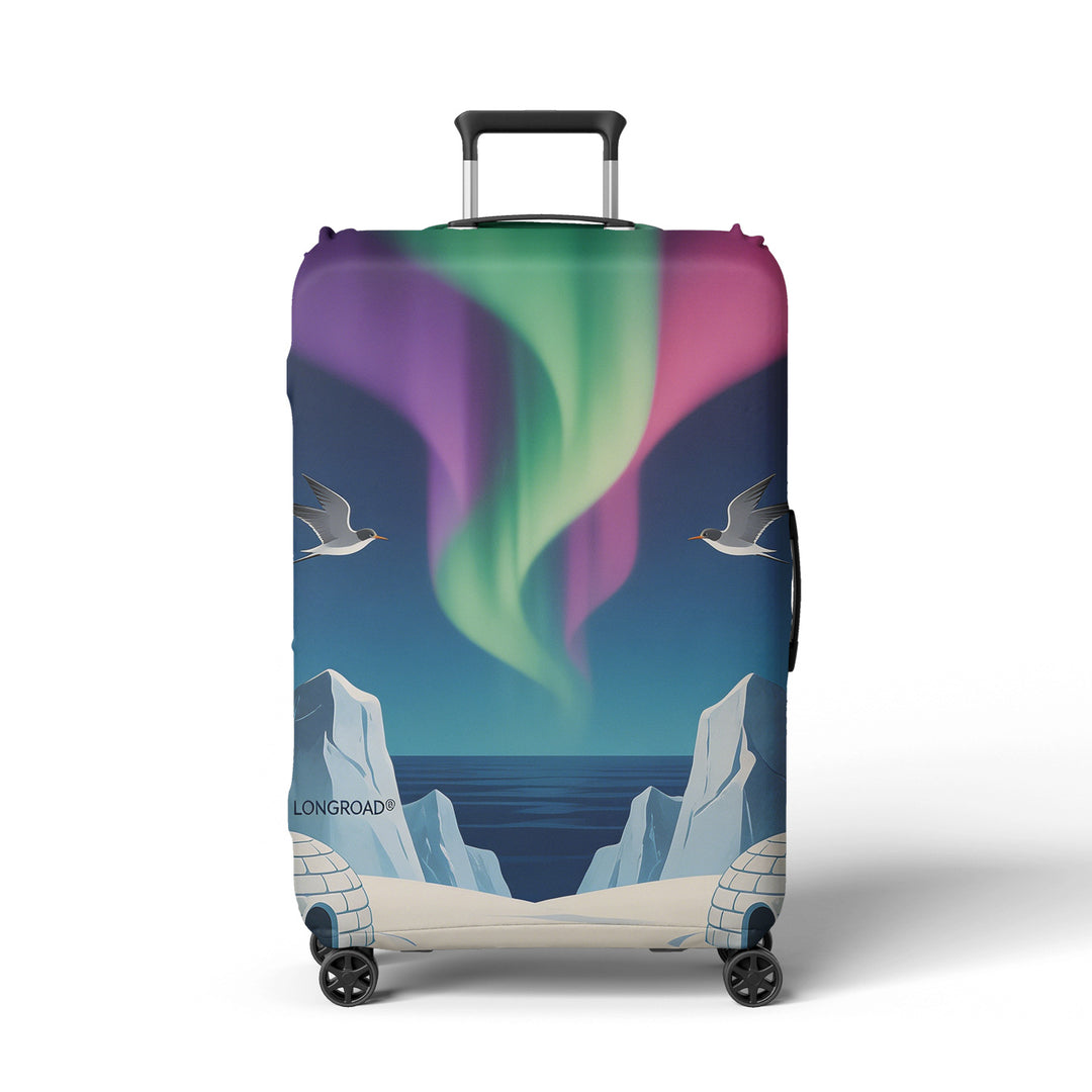 Women's suitcase cover with atmospheric landscape design Stornfield