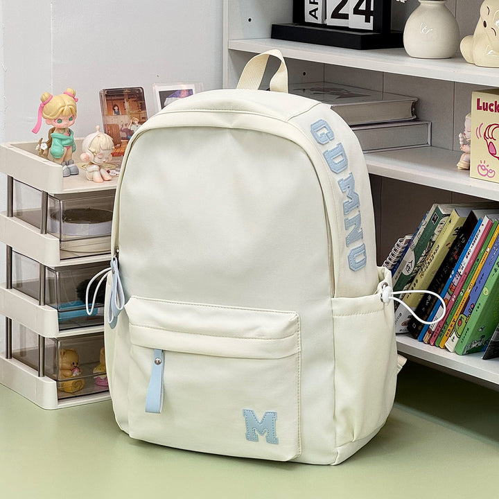 Stylish Canvas Backpack with Plush Keychain Stornfield