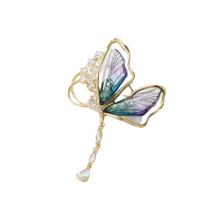 Exquisite butterfly brooch with glitter stones Stornfield