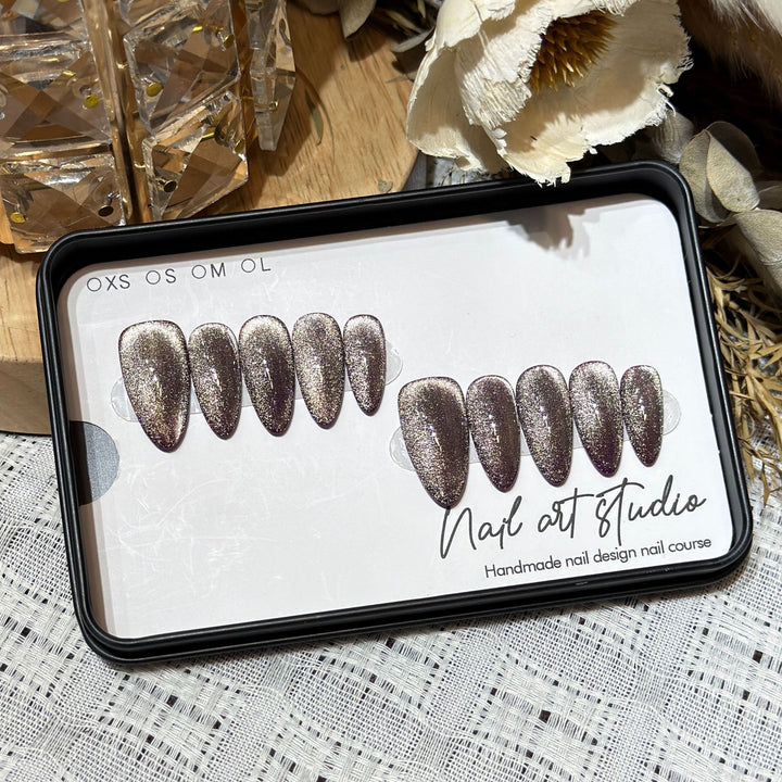 Glamorous Stiletto Press-On Nail Set with Glitter Finish Stornfield