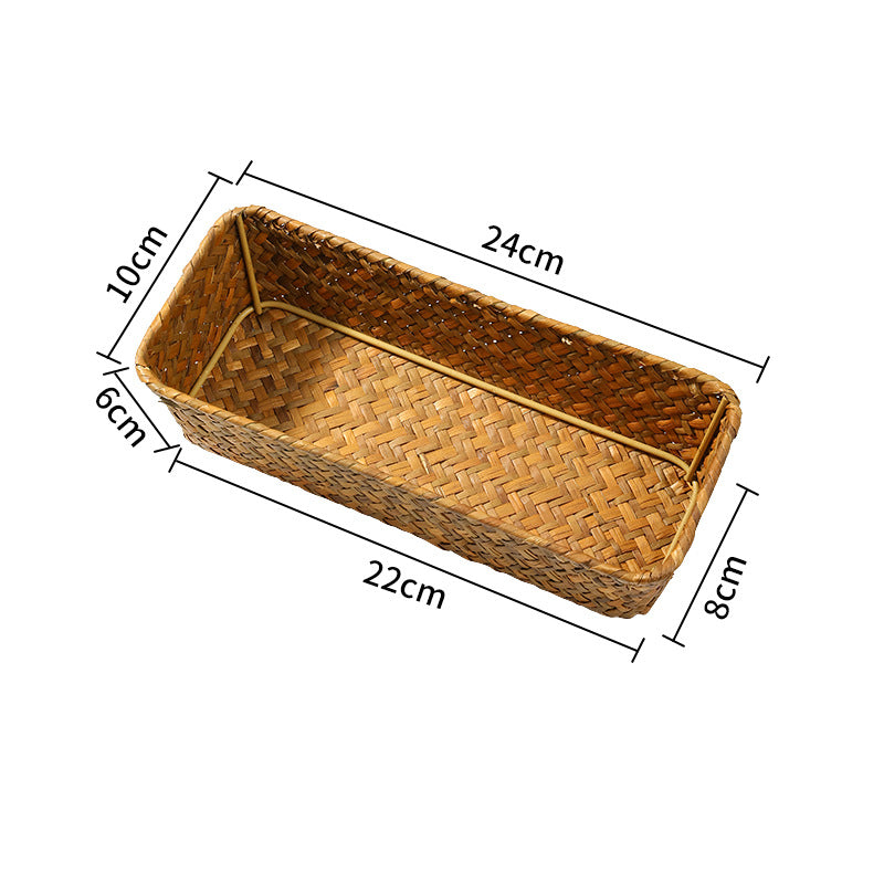 Unisex Rectangular Storage Basket made of Natural Wicker Stornfield