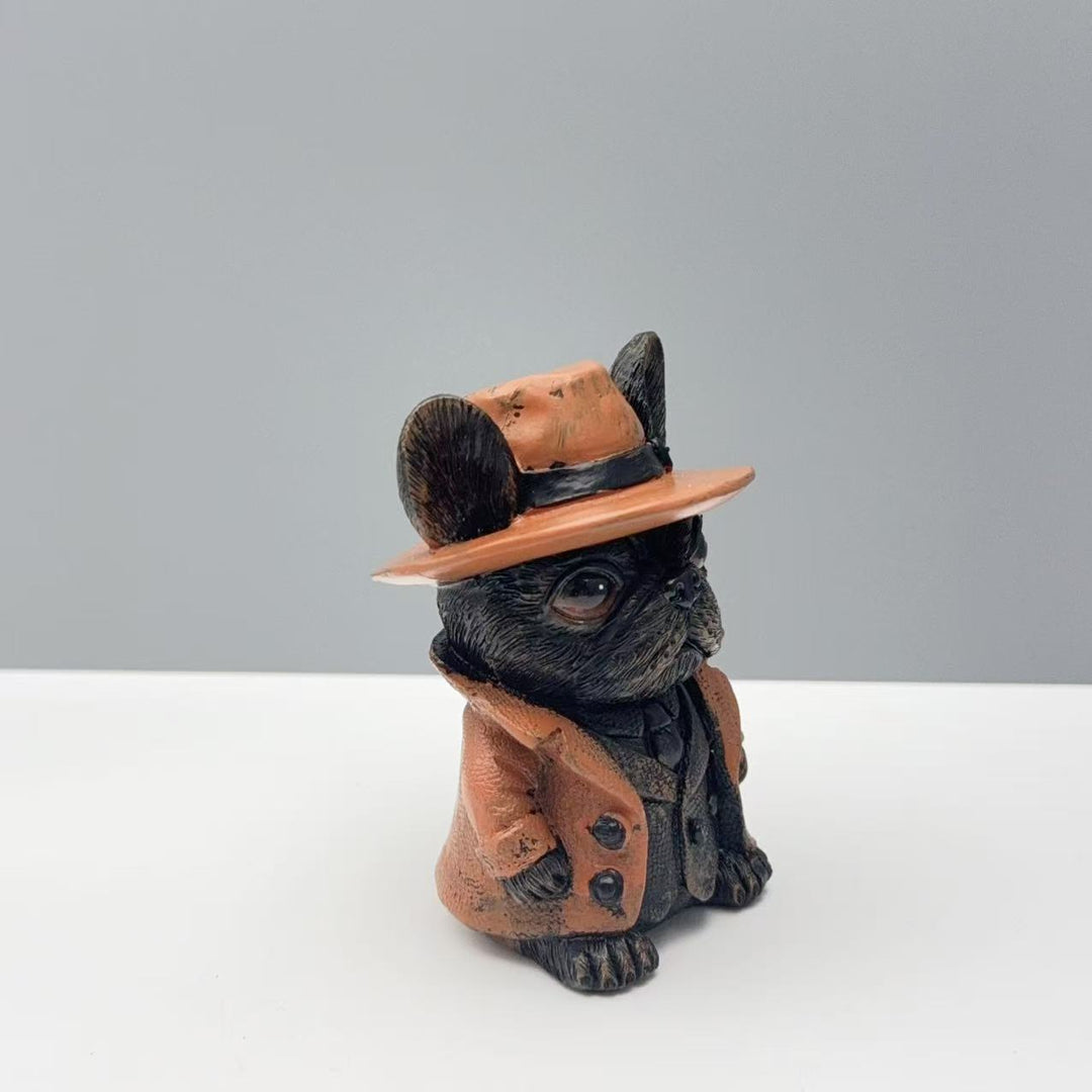 Decorative figure French Bulldog in suit Stornfield