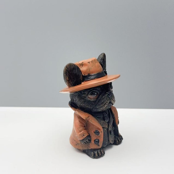 Decorative figure French Bulldog in suit Stornfield
