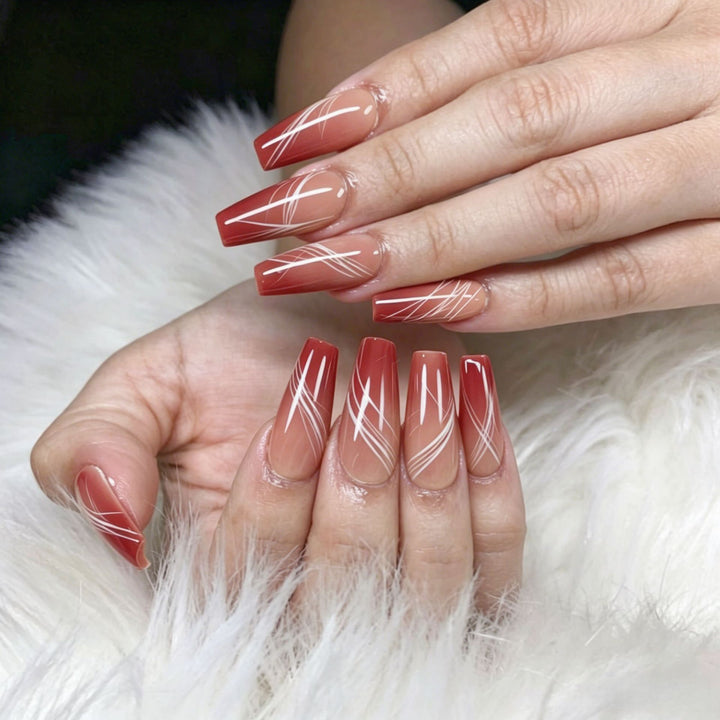 Artificial nails with modern geometric designs Stornfield