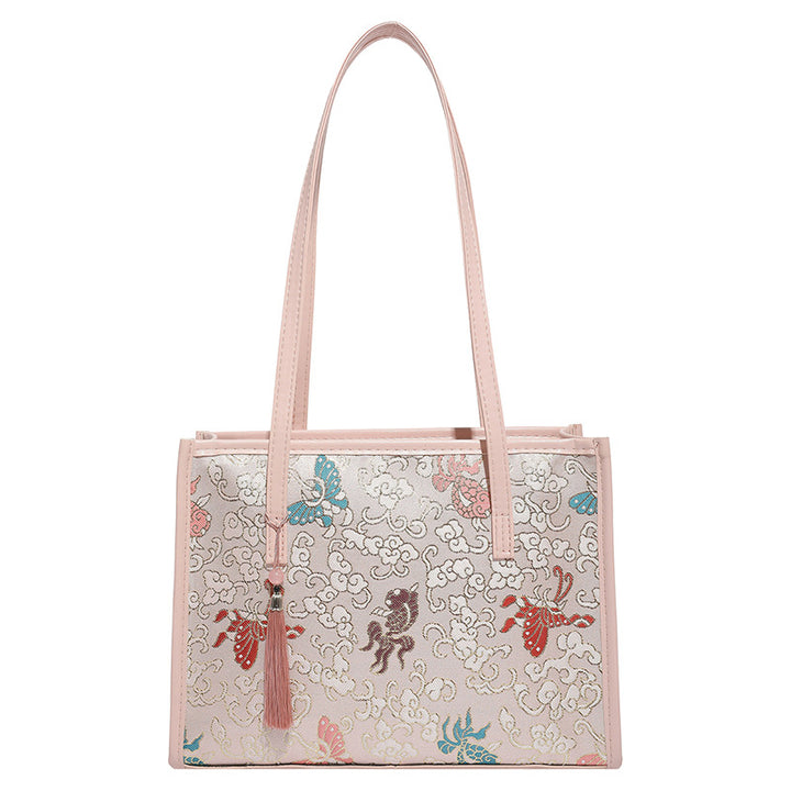 Embroidered Butterfly Pattern Handbag Stornfield