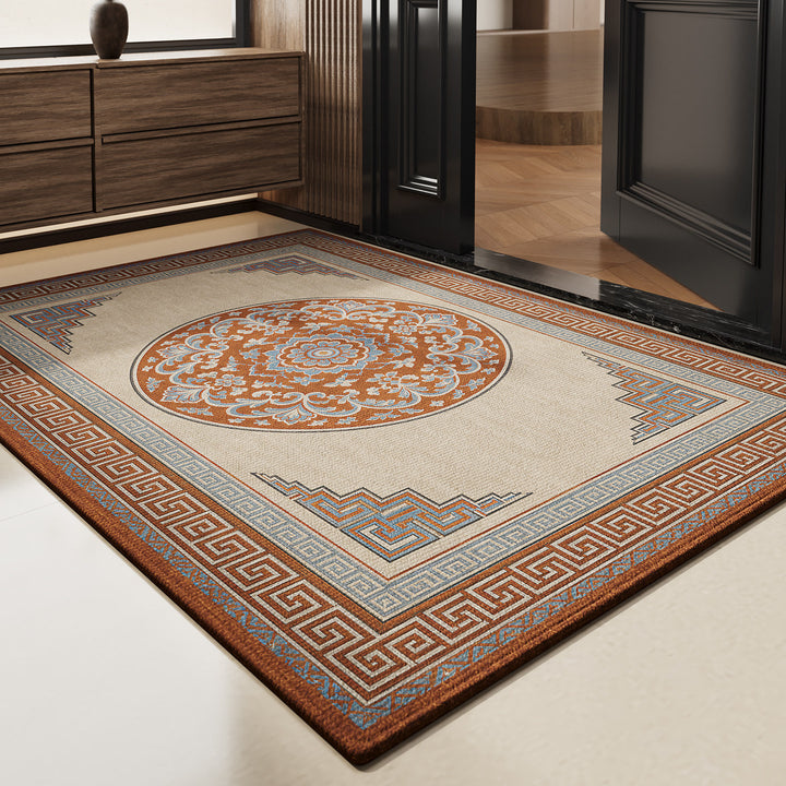 Vintage Floral Design Area Rug