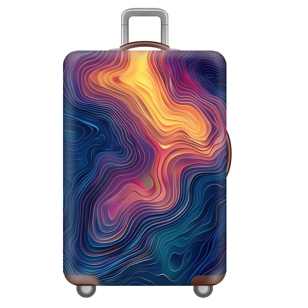 Unisex nan robust hard-shell suitcase with artistic face portrait print and 360° wheels Stornfield