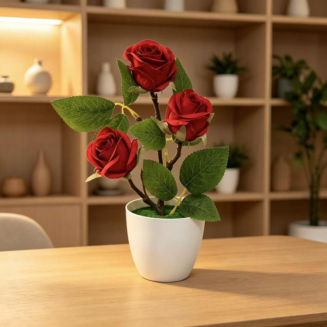 Elegant Artificial Rose Plant Arrangement for Home Decor