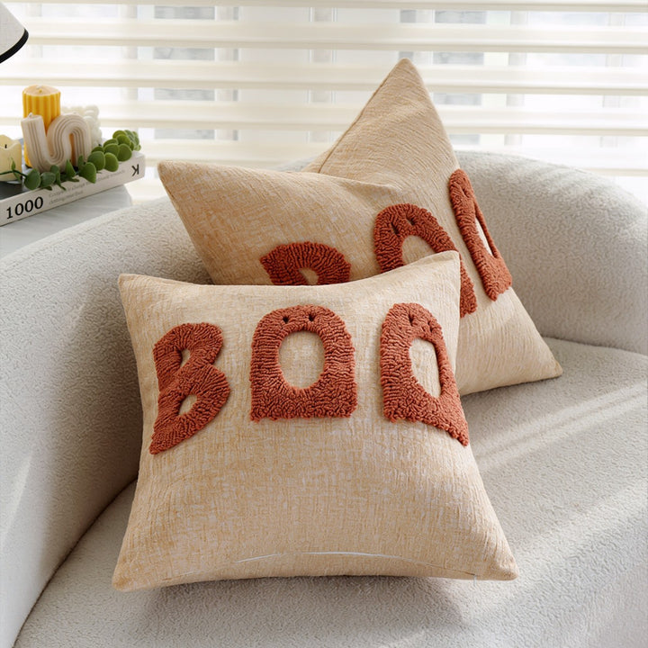 Decorative pillow with playful lettering