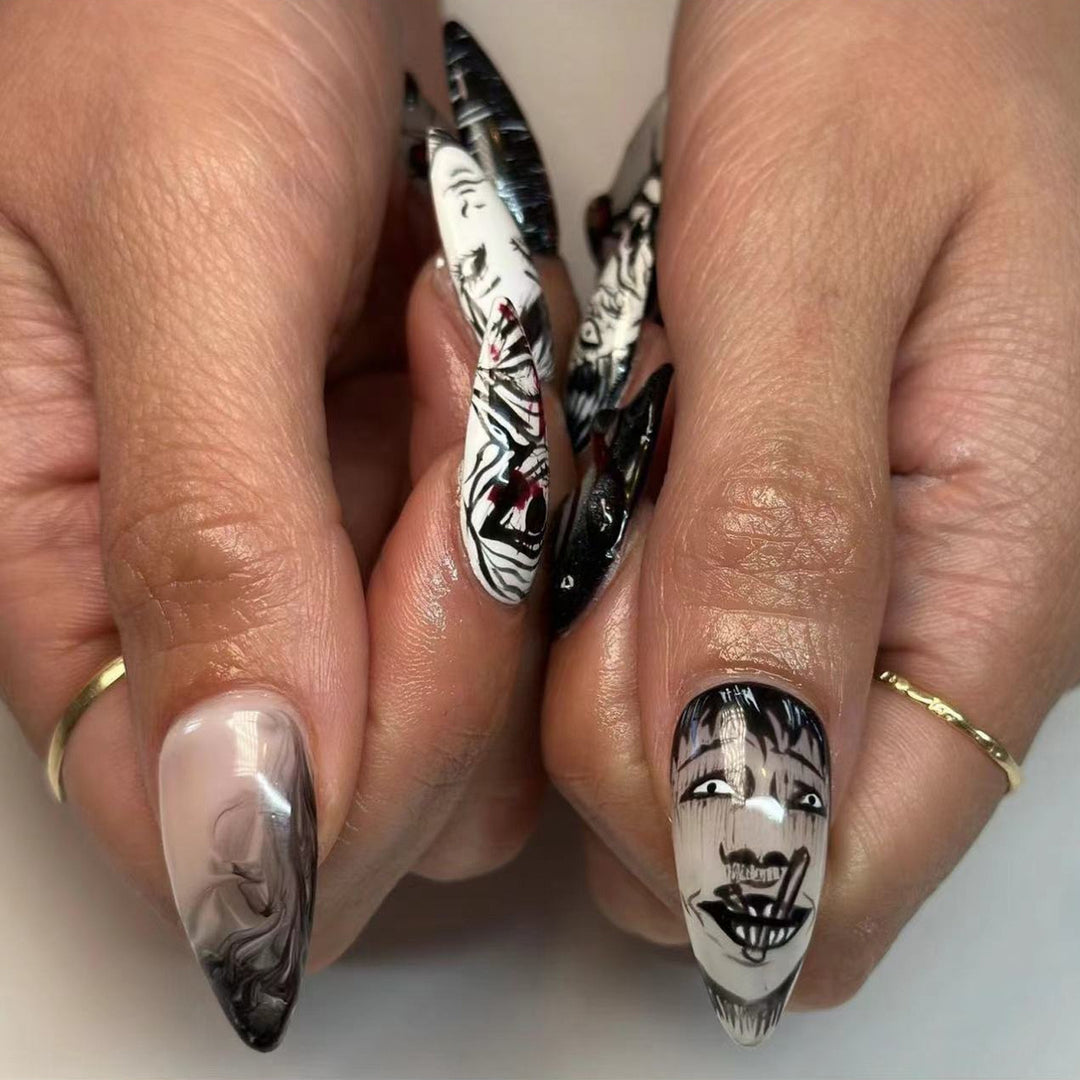 Creative horror design artificial nails Stornfield