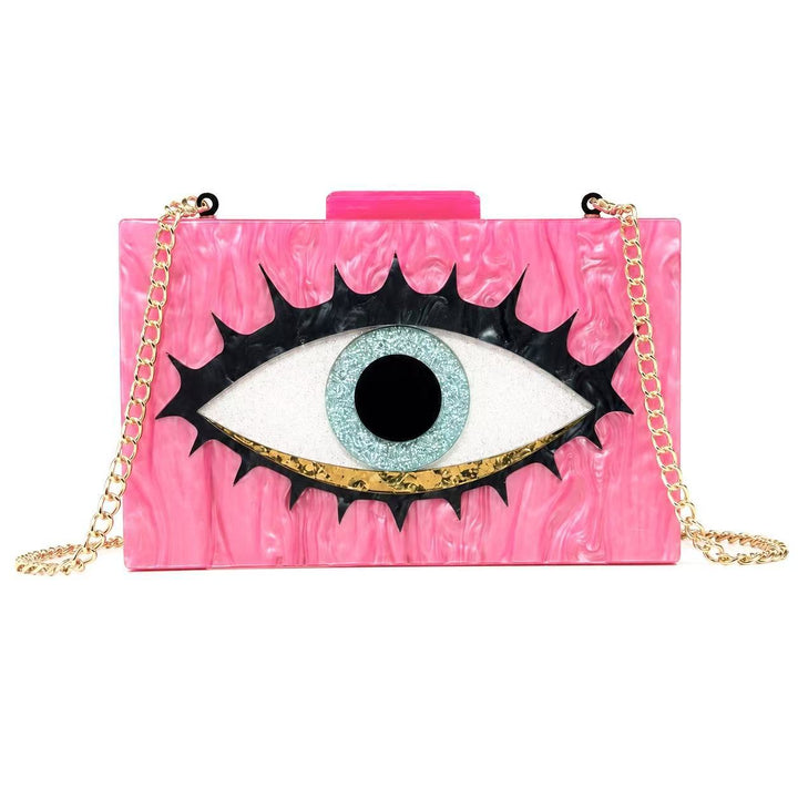 Artistic Eye-Design Acrylic Clutch