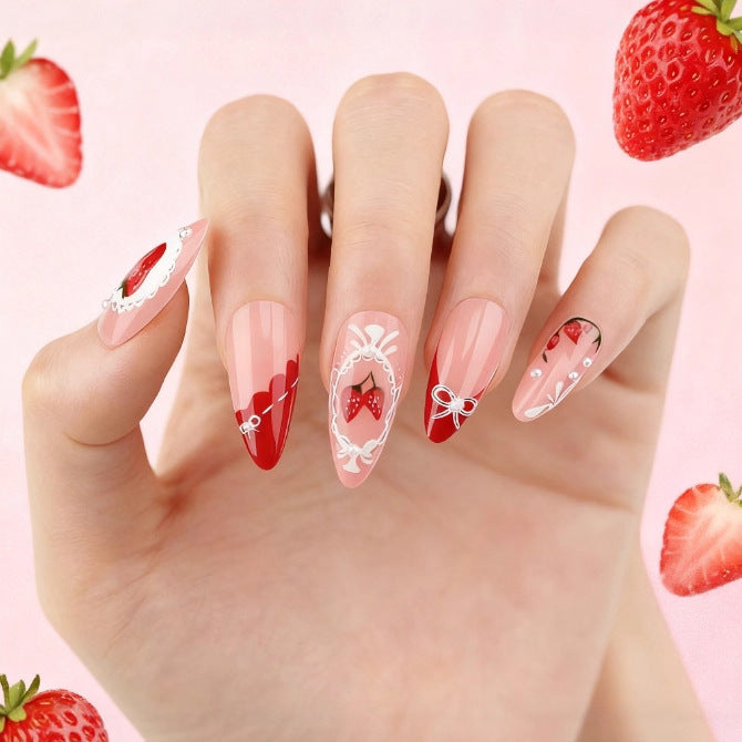 Creative Strawberry Nail Art Enhancements Stornfield