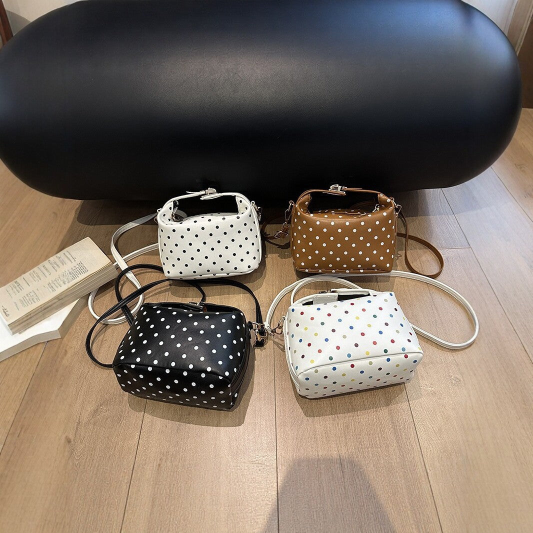 Polka Dot Handheld Satchel Bag