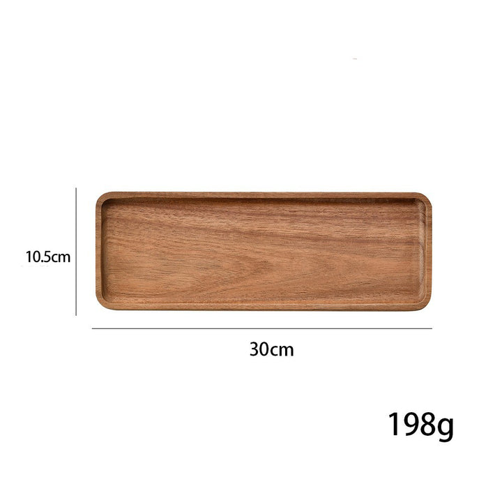 Elegant wooden serving tray with raised edge Stornfield