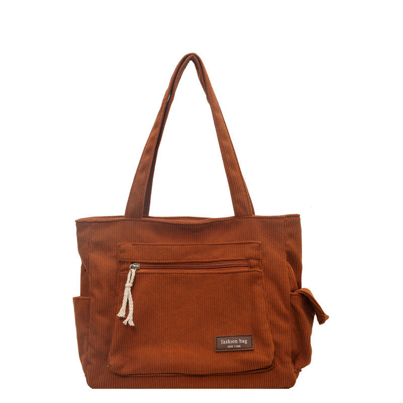 Corduroy Fashion Tote Bag