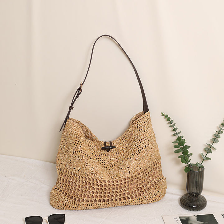 Hand-knotted shopper bag with trendy mesh design Stornfield