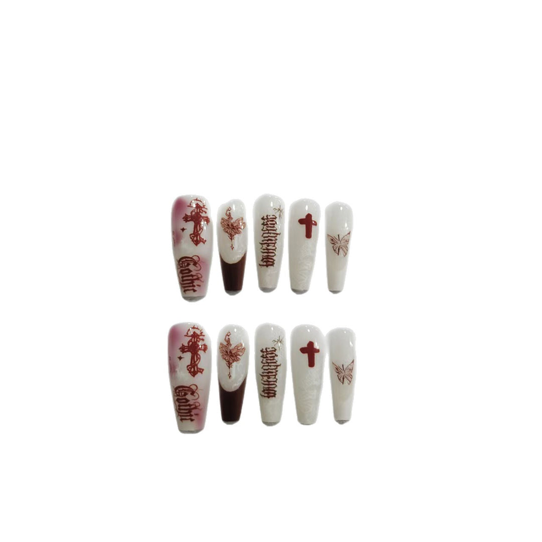 Gothic Themed Press-On Nail Art Stornfield