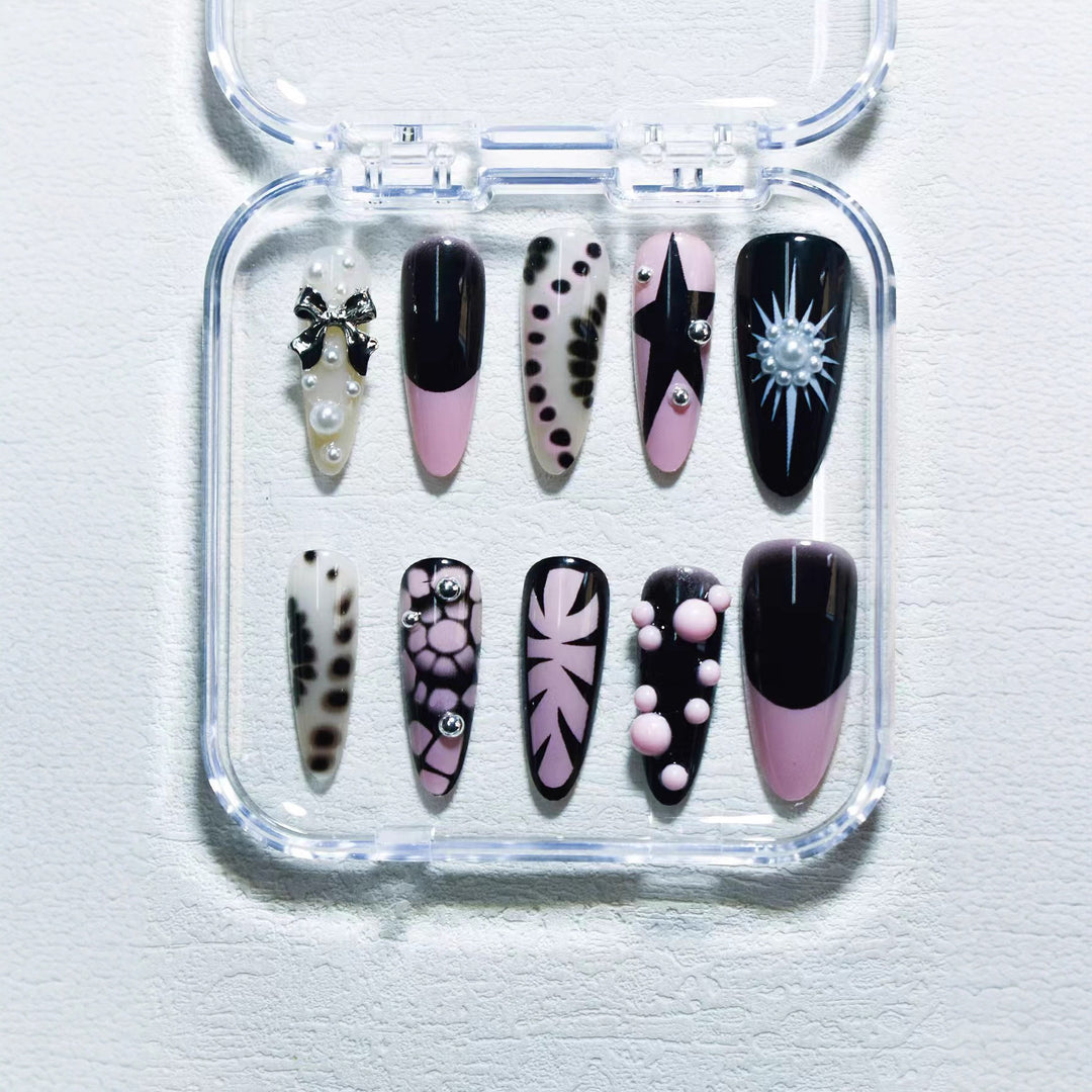 Ocean-Inspired 3D Decorative Press-On Nail Set Stornfield